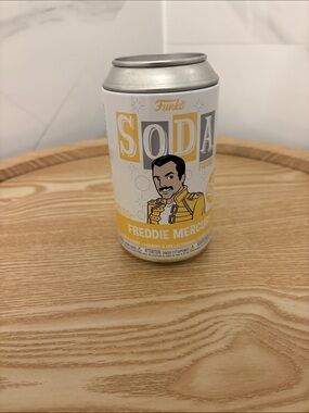 Funko Soda Freddie Mercury Can - White, Yellow & Silver